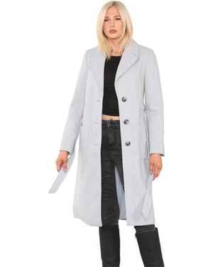 Marks & Spencer M&S Collection Herringbone Belted Tailored Coat - Grey