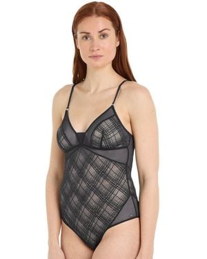 Tommy Hilfiger Uw0Uw04862 Elevated Bodysuit - Grey