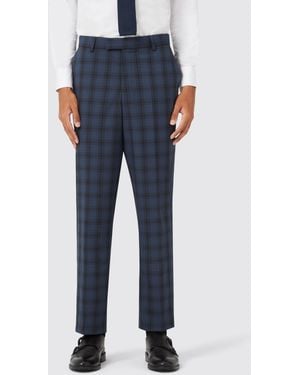 Twisted Tailor Thurles Check Trouser Tt X Am - Blue
