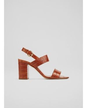 LK Bennett Raya Formal Sandals, Tan - White