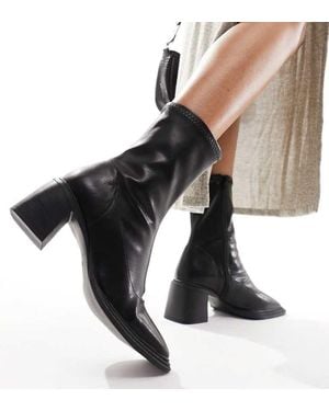 ASOS Wide Fit Rival Smart Mid-Heel Boots - Black