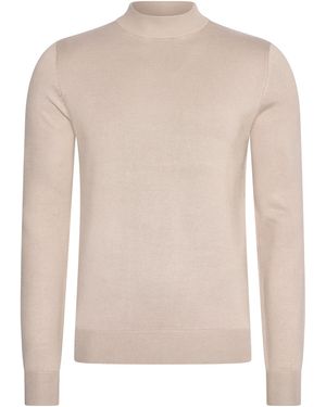 Mario Russo Sweaters Turtle Neck Trui Plaza Taupe - Naturel