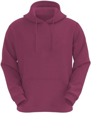 VR2 Denim Plain Hoodie Long Sleeve Pullover - Purple