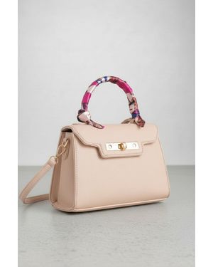 SVNX Small Crossbody Bag With Scarf Handle - Pink