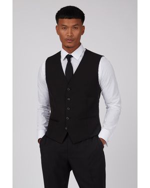 Antique Rogue Curtis Plain Waistcoat - Black