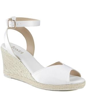 Jones Bootmaker Marchesa Leather Wedge-Heeled Sandals - Metallic