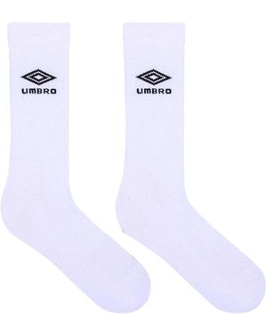 Umbro Staple 1/2 Cushioned Terrycloth Sports Socks (Pack Of 3) - White