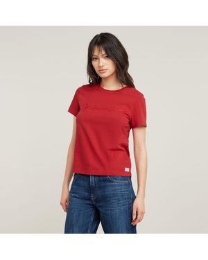 G-Star G-Script Shiny Top - Red