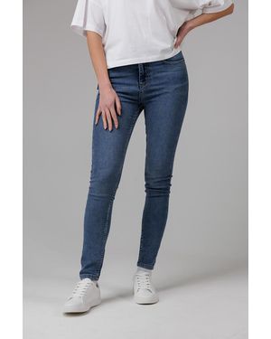 French Connection Cotton Blend Stretch High Rise Skinny Denim Jeans - Blue