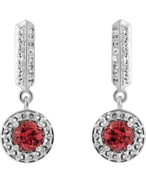 Orphelia 'Bristol' 925 Sterling Drop Earrings - Red
