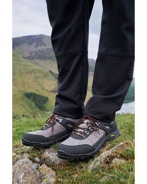 Mountain Warehouse 'Storm' Walking Shoes Mesh Lined Waterproof Trainers Leather - Black