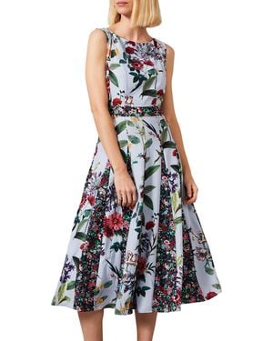 Phase Eight Trudy Patched Floral Dress - White