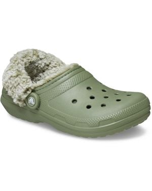 Crocs™ Classic Fleece Lined Textile Blend Cargo Clogs - Green