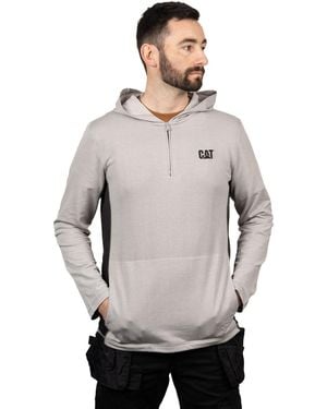 Caterpillar Coolmax Quarter Zip Hoodie - Grey