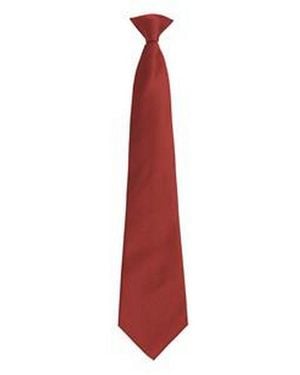 PREMIER Fashion ”Colours” Work Clip On Tie - Red