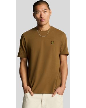 Lyle & Scott And Pique T-Shirt - Brown
