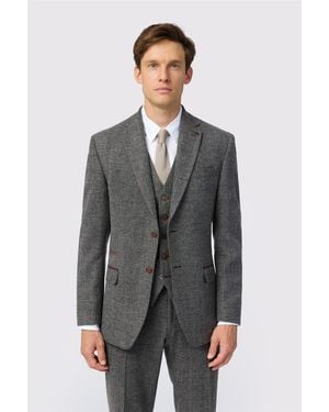 Antique Rogue Single Breasted Two Button Tailored Suit Jacket - Grey