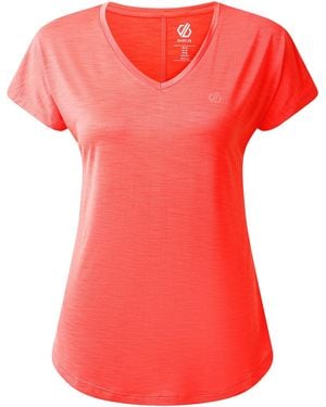 Dare 2b Ladies Vigilant Active T-Shirt Bloom) - Red
