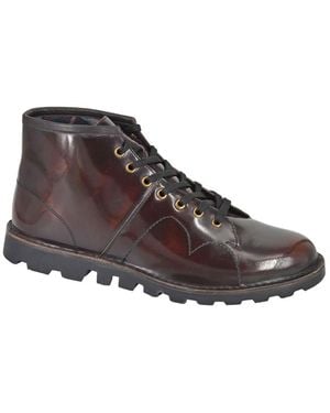 Grafters Retro Leather Boots - Black