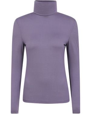 Mountain Warehouse 'Keep The Heat' Roll Neck Top Breathable Thermal Quick Dry Tee - Purple