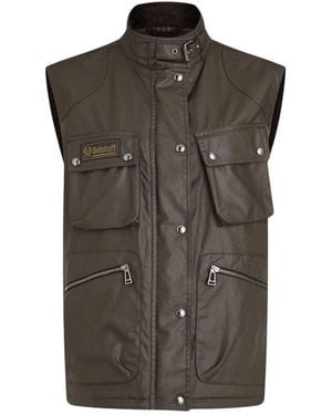 Belstaff Waxed Edition Dark Gilet Jacket - Green