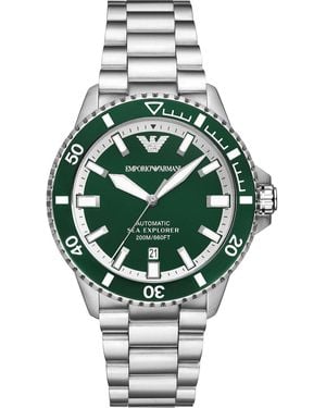 Emporio Armani Sea Explorer Watch Ar60080 Stainless Steel (Archived) - Green