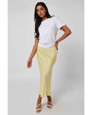 Urban Bliss Midi Skirt W/ Texture - Multicolour