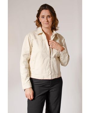 Anonyme Designers Zip Front Denim Jacket - Natural