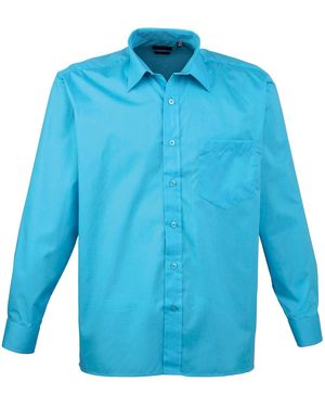 PREMIER Poplin Long-Sleeved Shirt - Blue