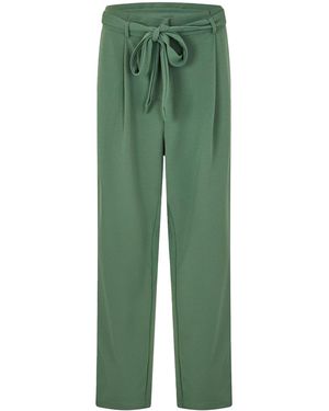 Vila Viclva Effen Rechte Broek Met Strikriem Voor (Eend) - Groen