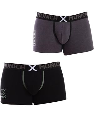 Munich Pack-2 Elastic Cotton Slips Mu_Du0170 - Black