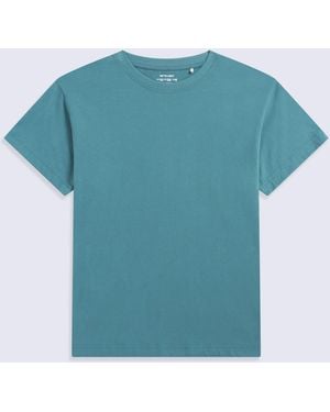 Mountain Warehouse 'Idol' T-Shirt Cotton Relaxed Fit Comfy Casual Tee - Blue