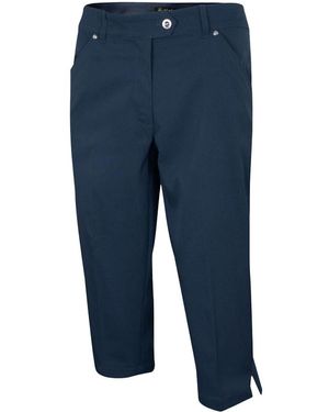 Island Green Ladies Golf Capri Trousers (Dark) - Blue