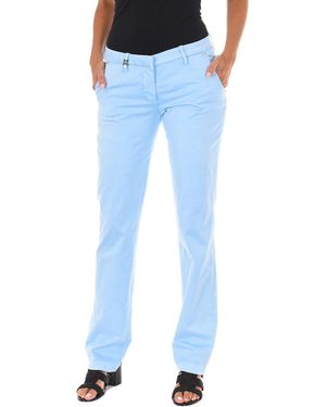 Met Long Chinese Style Trousers With Straight Hems 70Dbf0028-R123 - Blue