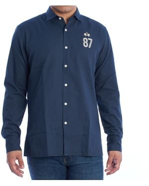 La Martina Regular Fit Shirt Ymc600-Pp666 - Blue