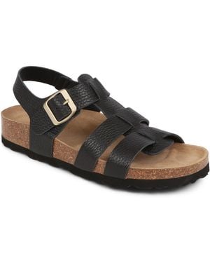 Jones Bootmaker Jean Leather Sandals - Black