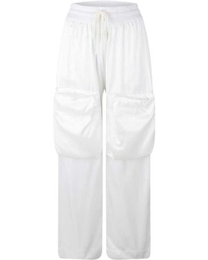 Off-White c/o Virgil Abloh Off Cargo-Broek Van Duchesse-Satijn Voor - Wit