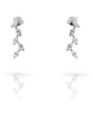 Orphelia 'Charlene' 925 Sterling Drop Earrings - White