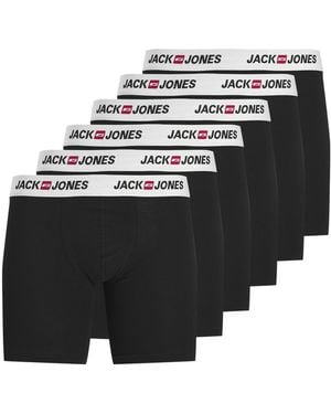 Jack & Jones Big Plus Size Boxers 6 Pack - Black