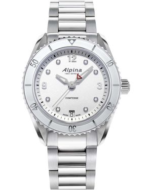 Alpina Alpiner Comtesse Sport Watch Al-240Sd3C6B Stainless Steel - Grey