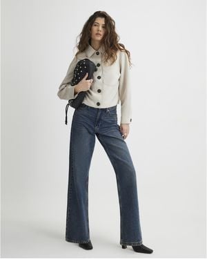 River Island Overshirt Faux Suede - Blue