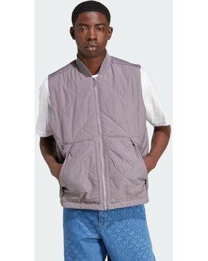 adidas Premium Essentials Nylon Quilted Vest - Purple