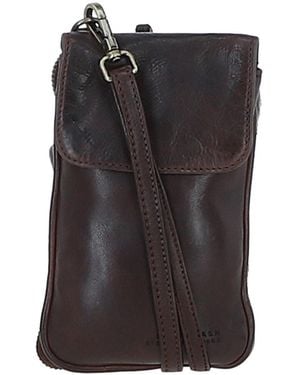 Ashwood Leather 'Unicita Urbana' Real Crossbody Smartphone Bag - Black