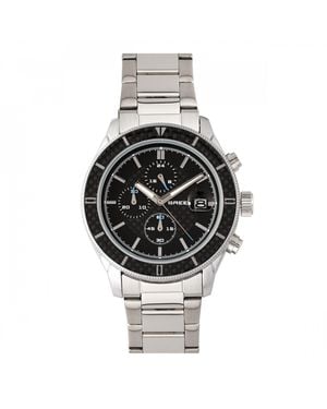 Breed Maverick Chronograph Bracelet Watch W/Date - Metallic