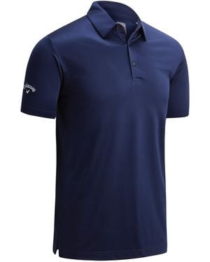 Callaway Apparel Swing Tech Solid Colour Polo Shirt (Peacoat) - Blue