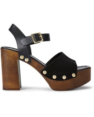Carvela Kurt Geiger Suede Festa Block Sandals - Black