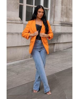 Femme Luxe Long Sleeve Pocket Blazer - Grey