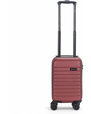 Infinity Leather Abs Hardshell Underseat Cabin Suitcase 45 X 25 X 20 Cm Luggage Suitable For Rynair - Purple