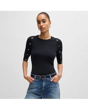 BOSS Famistosa Knit T-Shirt - Black