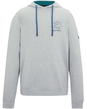 Regatta Cline Back Print Hoodie Marl/Mediterranea) - Grey